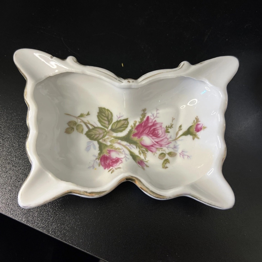 Vintage Butterfly Trinket Dish, 5" Opening By‎ Approx 2.5", Japan, Porcelain
